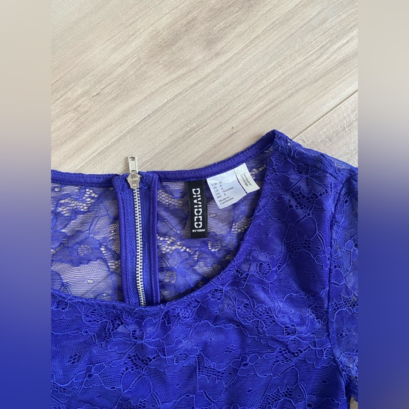 H&M Perfect Lace Blue Dress - Picture 4 of 5